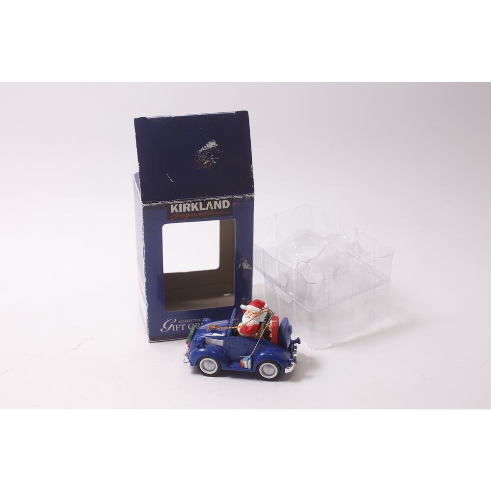 Kirkland Signature Santa in a Blue Car Collectible Christmas Ornament 1999 ~ 26